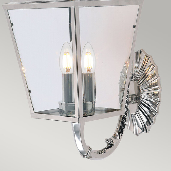 Външен аплик Mansion House 3xE14 Polished Nickel Elstead Lighting MANSION-HOUSE-WB1-PN | Osvetlenieto.bg