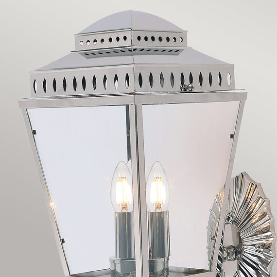 Външен аплик Mansion House 3xE14 Polished Nickel Elstead Lighting MANSION-HOUSE-WB1-PN | Osvetlenieto.bg