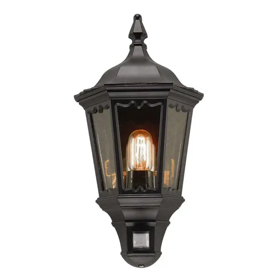 Външен аплик Medstead 1xE27 Half Lantern Black Elstead Lighting MD7-BLACK | Osvetlenieto.bg