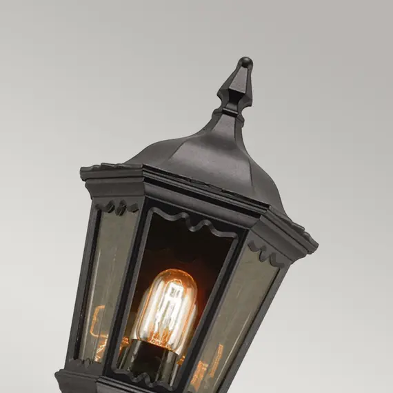 Външен аплик Medstead 1xE27 Half Lantern Black Elstead Lighting MD7-BLACK | Osvetlenieto.bg
