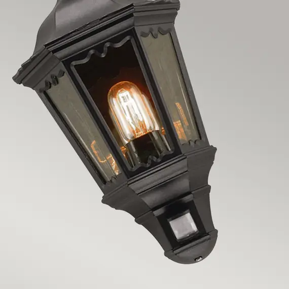 Външен аплик Medstead 1xE27 Half Lantern Black Elstead Lighting MD7-BLACK | Osvetlenieto.bg
