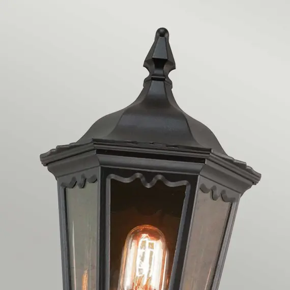 Външен аплик Medstead 1xE27 Half Lantern PIR Black Elstead Lighting MD7-PIR-BLACK | Osvetlenieto.bg