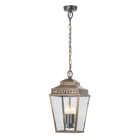 Външна висяща лампа Mansion House 3xE14 Aged Brass Elstead Lighting MANSION-HOUSE8-BR | Osvetlenieto.bg