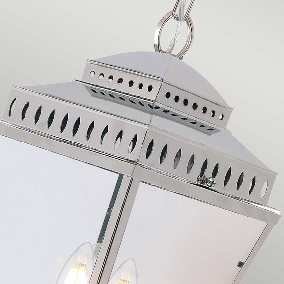 Външна висяща лампа Mansion House 3xE14 Polished Nickel Elstead Lighting MANSION-HOUSE8-PN | Osvetlenieto.bg
