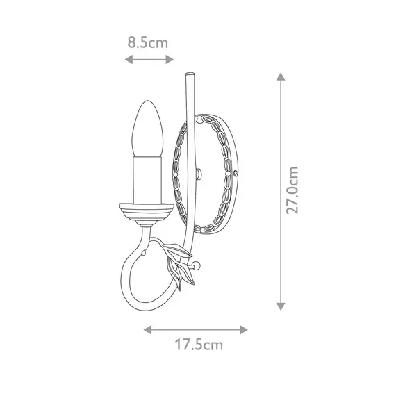 Аплик Olivia 1xE14 Black Gold Patina Elstead Lighting OV1-BLK-GOLD | Osvetlenieto.bg