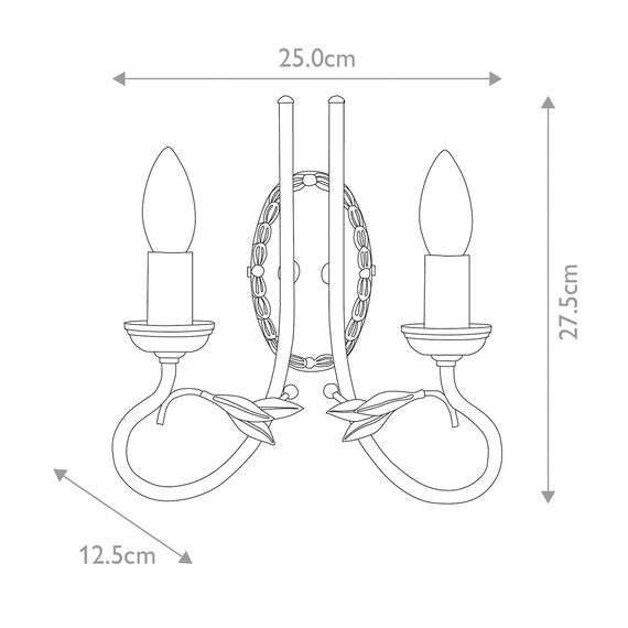 Аплик Olivia 2xE14 Black Gold Patina Elstead Lighting OV2-BLK-GOLD | Osvetlenieto.bg Аплик Olivia 2xE14 Black Gold Patina Elstead Lighting OV2-BLK-GOLD | Osvetlenieto.bg