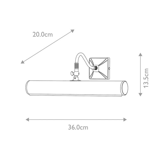 Аплик за картина Picture Light 2xE14 Large Brushed Brass Elstead Lighting PL1-20-BB | Osvetlenieto.bg