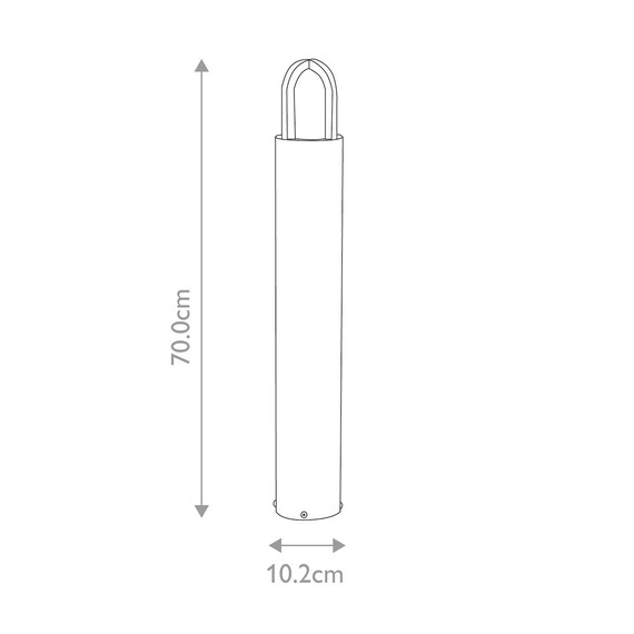 Градински стълб Paignton 1xE27 Brushed Brass Elstead Lighting PAIGNTON-B-BRASS | Osvetlenieto.bg