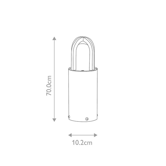 Градински стълб Paignton 1xE27 Brushed Brass Elstead Lighting PAIGNTON-MB-BRASS | Osvetlenieto.bg