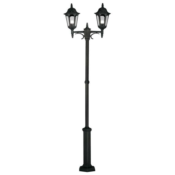 Градински стълб Parish 2xE27 Twin Black Elstead Lighting PR8-BLACK | Osvetlenieto.bg
