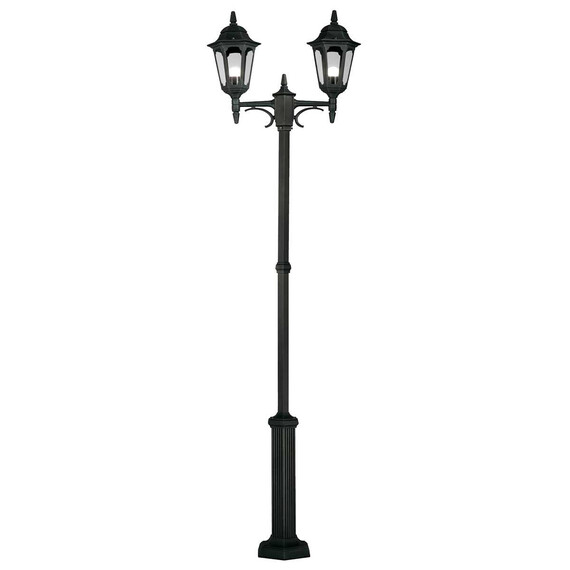 Градински стълб Parish 2xE27 Twin Black Elstead Lighting PR8-BLACK | Osvetlenieto.bg