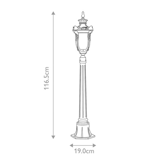 Градински стълб Philadelphia 1xE27 Medium Pillar Old Bronze Elstead Lighting PH4-M-OB | Osvetlenieto.bg