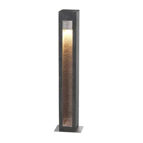 LED Градински стълб Parkstone Large Basalt Stone Stainless Steel Elstead Lighting PARKSTONE-BOL-A | Osvetlenieto.bg