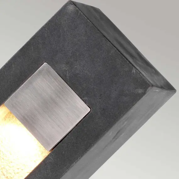 LED Градински стълб Parkstone Large Basalt Stone Stainless Steel Elstead Lighting PARKSTONE-BOL-A | Osvetlenieto.bg