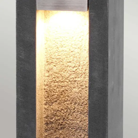 LED Градински стълб Parkstone Large Basalt Stone Stainless Steel Elstead Lighting PARKSTONE-BOL-A | Osvetlenieto.bg