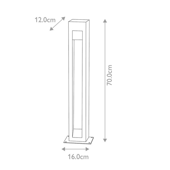 LED Градински стълб Parkstone Large Basalt Stone Stainless Steel Elstead Lighting PARKSTONE-BOL-A | Osvetlenieto.bg