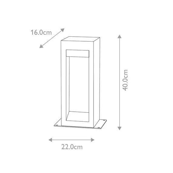 LED Градински стълб Parkstone Medium Basalt Stone Stainless Steel Elstead Lighting PARKSTONE-BOL-B | Osvetlenieto.bg