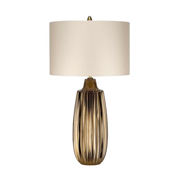 Настолна лампа Newham 1xE27 Large Bronze Ceramic  Pearl shade Elstead Lighting NEWHAM-TL-L | Osvetlenieto.bg