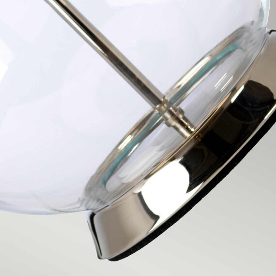 Настолна лампа Orb 1xE27 Polished Nickel Black Shade Elstead Lighting ORB-CLEAR-PN-BLK | Osvetlenieto.bg
