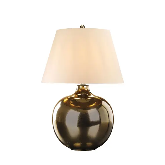 Настолна лампа Ottoman 1xE27 Bronze Metalic Ivory Shade Elstead Lighting OTTOMAN-TL-IV | Osvetlenieto.bg