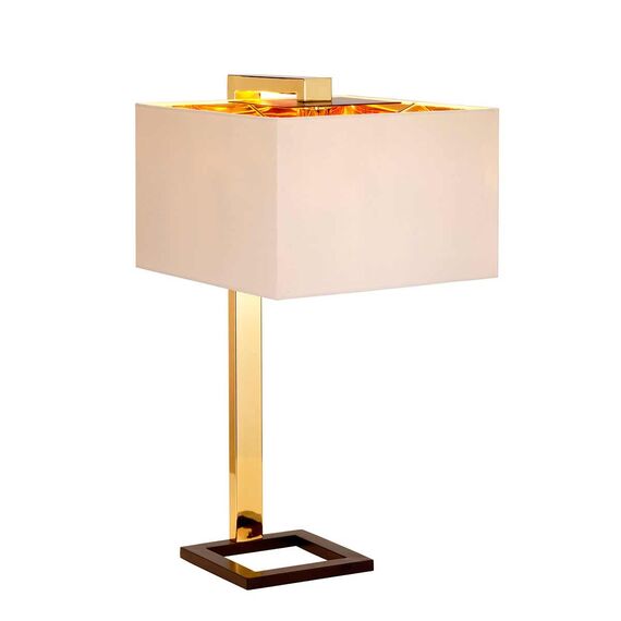 Настолна лампа Plein 1xE27 Dark Brown Polished Gold Elstead Lighting PLEIN-TL | Osvetlenieto.bg