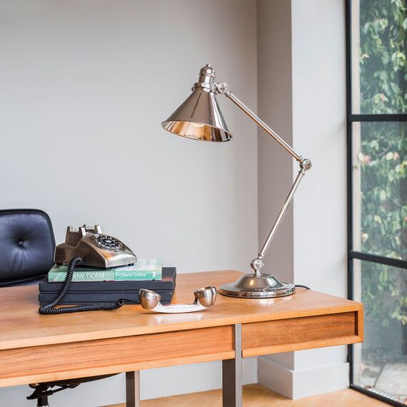 Настолна лампа Provence 1xE27 Polished Nickel Elstead Lighting PV-TL-PN | Osvetlenieto.bg