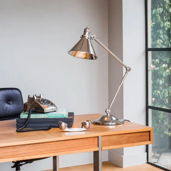 Настолна лампа Provence 1xE27 Polished Nickel Elstead Lighting PV-TL-PN | Osvetlenieto.bg