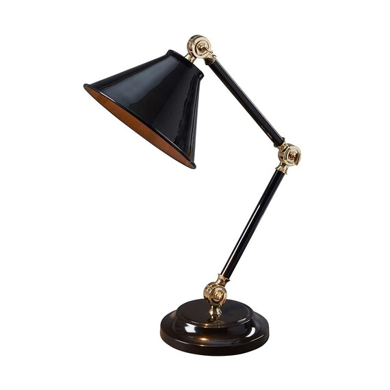 Настолна лампа Provence Element 1xE27 Mini Black Polished Brass Elstead Lighting PV-ELEMENT-BPB | Osvetlenieto.bg
