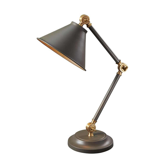 Настолна лампа Provence Element 1xE27 Mini Dark Grey Aged Brass Elstead Lighting PV-ELEMENT-GAB | Osvetlenieto.bg