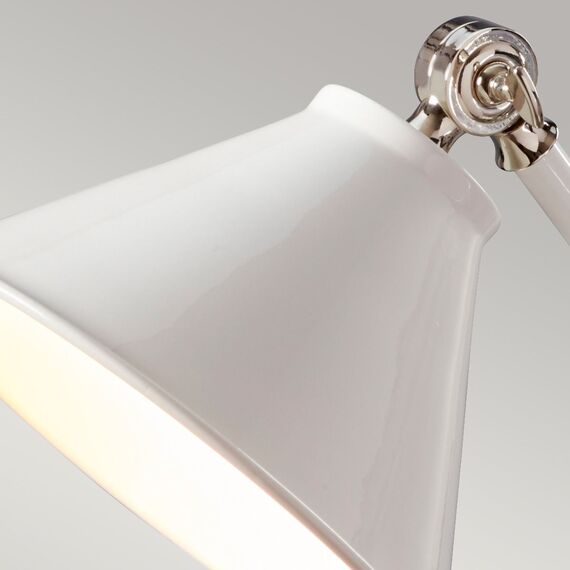 Настолна лампа Provence Element 1xE27 Mini White Polished Nickel Elstead Lighting PV-ELEMENT-WPN | Osvetlenieto.bg