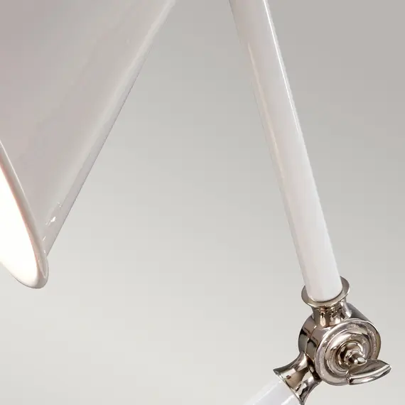 Настолна лампа Provence Element 1xE27 Mini White Polished Nickel Elstead Lighting PV-ELEMENT-WPN | Osvetlenieto.bg
