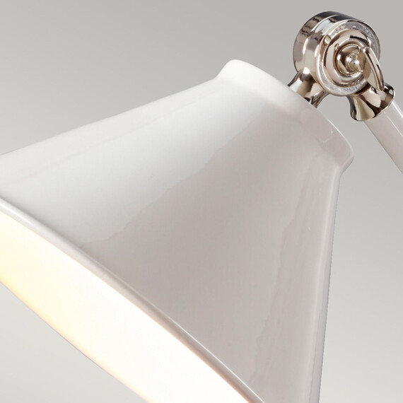 Настолна лампа Provence Element 1xE27 Mini White Polished Nickel Elstead Lighting PV-ELEMENT-WPN | Osvetlenieto.bg