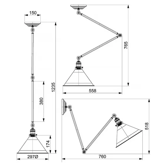Пендел Provence 1xE27 Aged Brass Elstead Lighting PV-GWP-AB | Osvetlenieto.bg