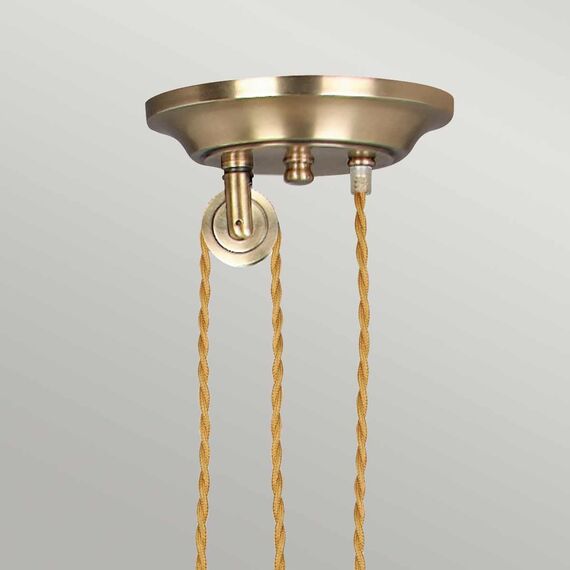 Пендел Provence 1xE27 Rise and Fall Aged Brass Elstead Lighting PV-P-AGB | Osvetlenieto.bg