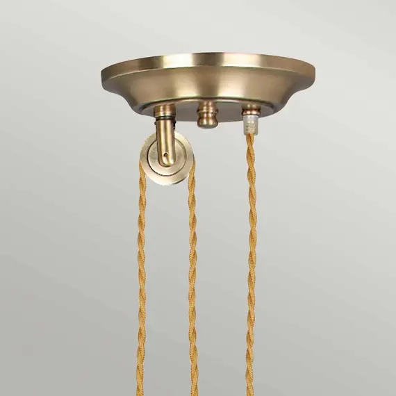Пендел Provence 1xE27 Rise and Fall Aged Brass Elstead Lighting PV-P-AGB | Osvetlenieto.bg