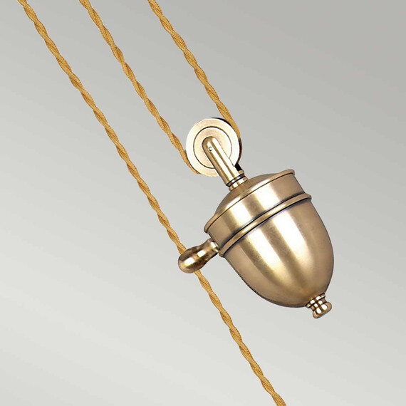 Пендел Provence 1xE27 Rise and Fall Aged Brass Elstead Lighting PV-P-AGB | Osvetlenieto.bg