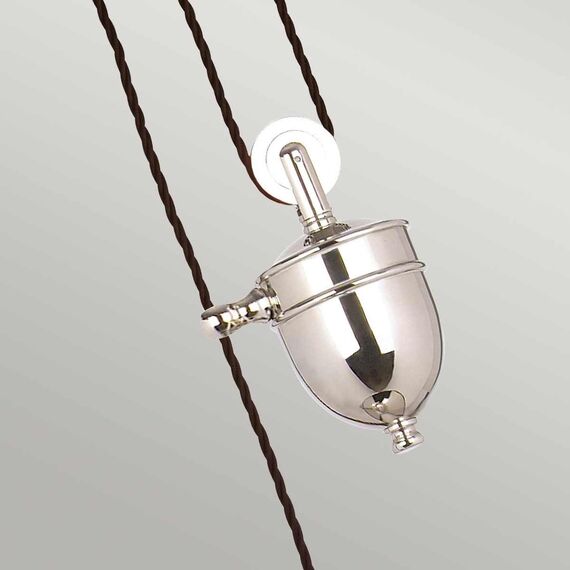 Пендел Provence 1xE27 Rise and Fall Polished Nickel Elstead Lighting PV-P-PN | Osvetlenieto.bg