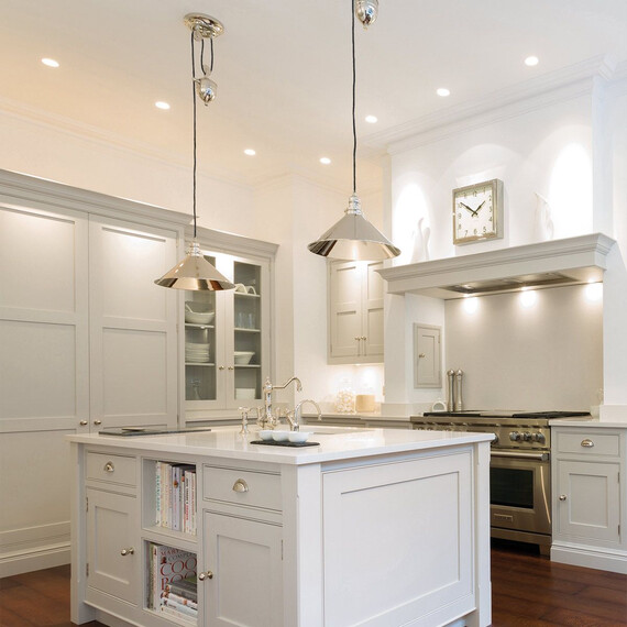 Пендел Provence 1xE27 Rise and Fall Polished Nickel Elstead Lighting PV-P-PN | Osvetlenieto.bg
