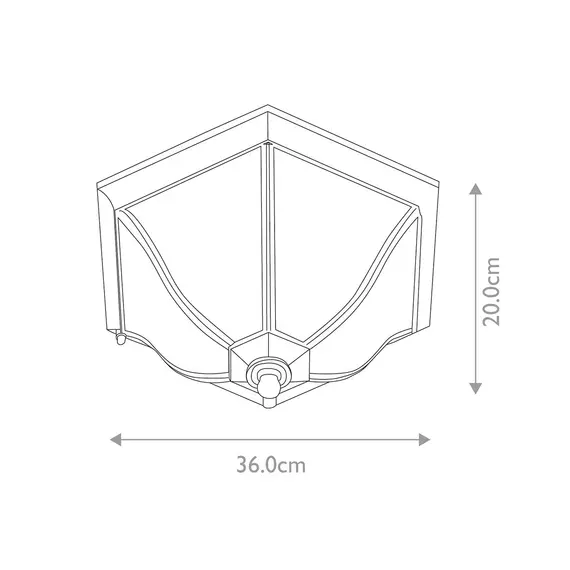 Плафон New England 2xE27 Lantern Medium Weathered Bronze Elstead Lighting NE8-M | Osvetlenieto.bg