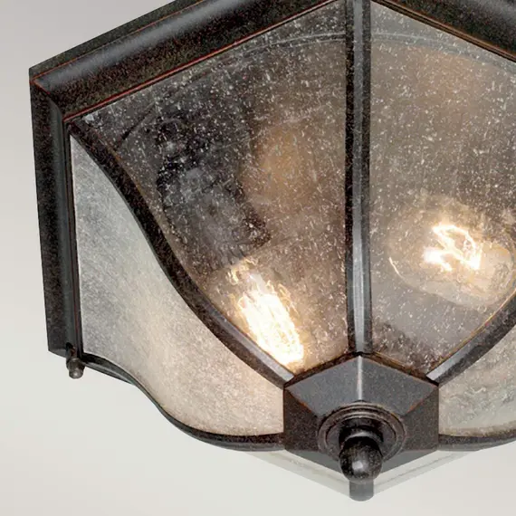 Плафон New England 2xE27 Lantern Medium Weathered Bronze Elstead Lighting NE8-M | Osvetlenieto.bg
