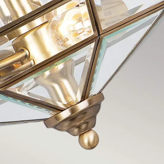 Плафон Old Park 2xE27 Antique Brass Elstead Lighting OLD-PARK-AB | Osvetlenieto.bg