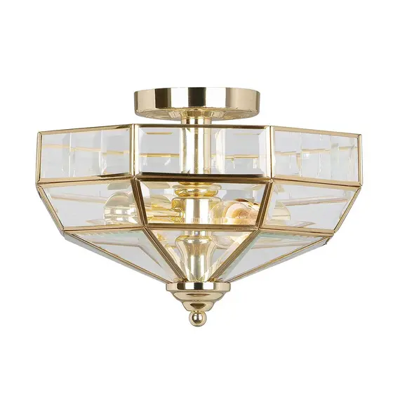 Плафон Old Park 2xE27 Polished Brass Elstead Lighting OLD-PARK-PB | Osvetlenieto.bg