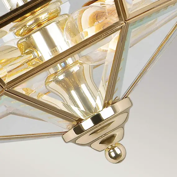 Плафон Old Park 2xE27 Polished Brass Elstead Lighting OLD-PARK-PB | Osvetlenieto.bg