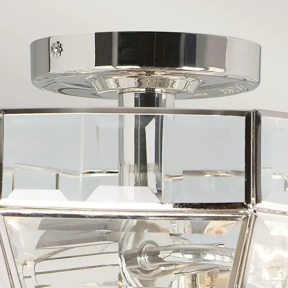 Плафон Old Park 2xE27 Polished Nickel Elstead Lighting OLD-PARK-PN | Osvetlenieto.bg