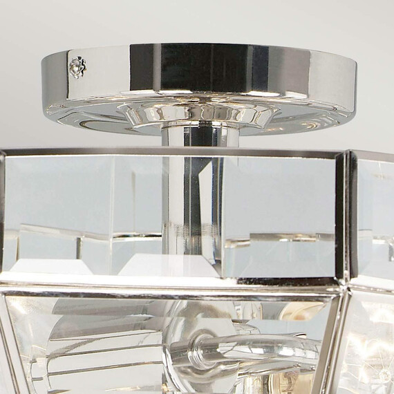 Плафон Old Park 2xE27 Polished Nickel Elstead Lighting OLD-PARK-PN | Osvetlenieto.bg