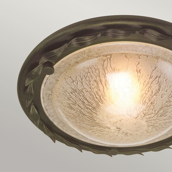 Плафон Olivia 1xE27 Black Gold Patina Elstead Lighting OV-F-BLK-GOLD | Osvetlenieto.bg