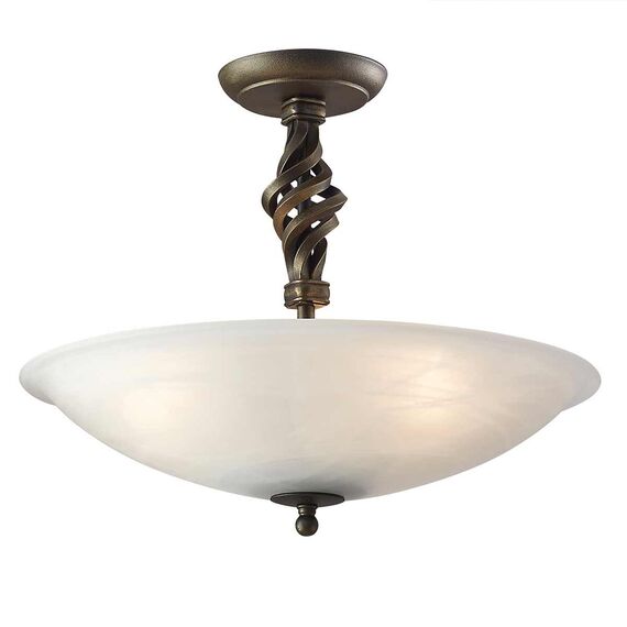 Плафон Pembroke 3xE14 Black Gold Elstead Lighting PB-SF-A-BLK-GOLD | Osvetlenieto.bg