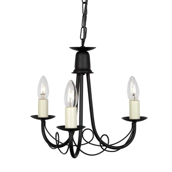 Полилей Minster 3xE14 Black Elstead Lighting MN3-BLACK | Osvetlenieto.bg