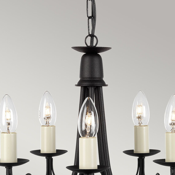 Полилей Minster 5xE14 Black Elstead Lighting MN5-BLACK | Osvetlenieto.bg