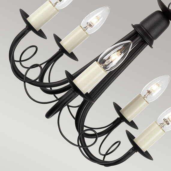 Полилей Minster 5xE14 Black Elstead Lighting MN5-BLACK | Osvetlenieto.bg